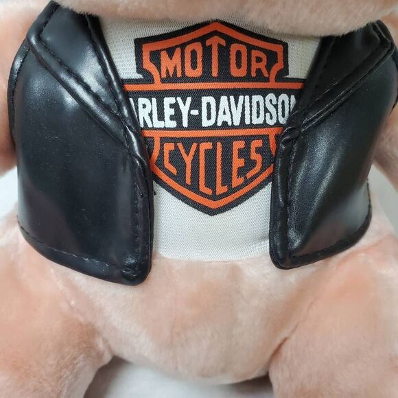 Harley-Davidson Pig Plush Stuffed Animal Biker Vest Hat Motorcycle 14" - Picture 3 of 7